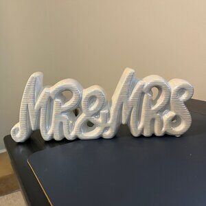 Mr. & Mrs. Ceramic Wedding Table Decor